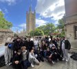 In front of the Houses of Parliament